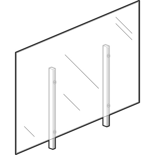 Vitre hygi&eacute;nique, 36" la x 36" h Dufferin Supply