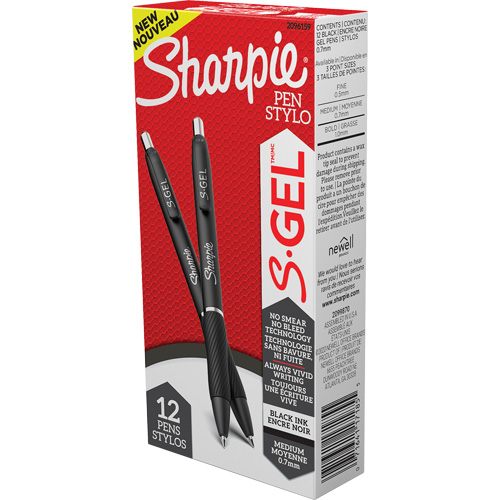 S-Gel Pen, Black, 0.7 mm, Retractable Dufferin Supply