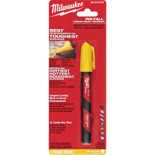 Marqueur &agrave; peinture Inkzall, Liquide, Jaune Dufferin Supply