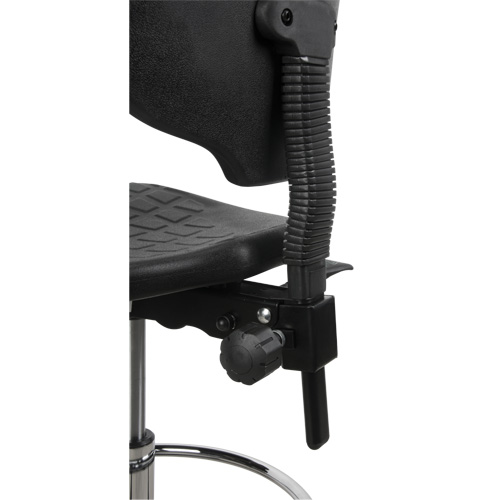 Tabouret robuste et ergonomique, Mobile, Ajustable, 39" - 48", Polyur&eacute;thane Si&egrave;ge, Noir Dufferin Supply