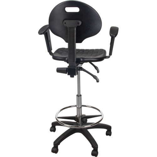 Heavy-Duty Ergonomic Stool with Adjustable Arm Rests & Nylon Stem Casters, Mobile, Adjustable Height, 250 lbs. Capacity Dufferin Supply