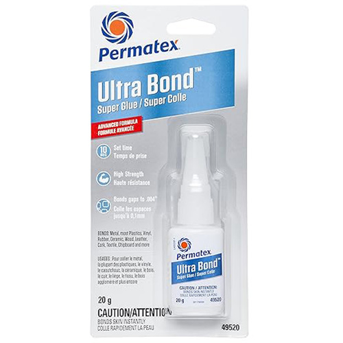 Ultra Bond Fast Drying Super Glue Adhesive, 20 g, Bottle, Clear Dufferin Supply