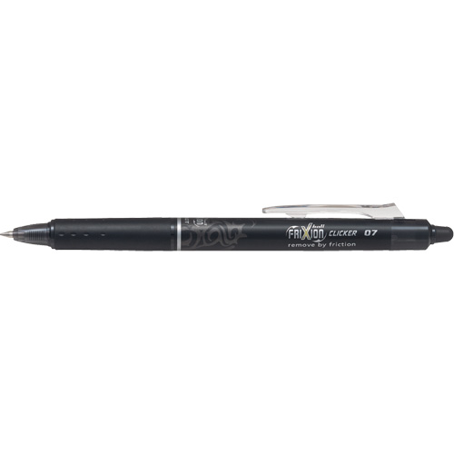 Stylo &agrave; cliquet Frixion Point, Noir, 0,7 mm, R&eacute;tractable Dufferin Supply