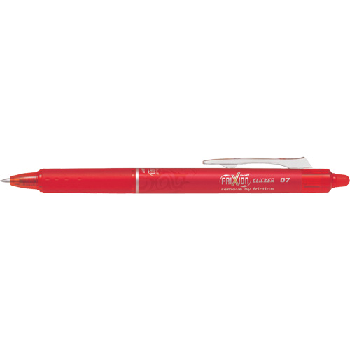 Stylo &agrave; cliquet Frixion Point, Rouge, 0,7 mm, R&eacute;tractable Dufferin Supply