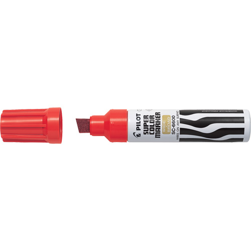 Super Colour Jumbo Permanent Marker, Chisel, Red Dufferin Supply