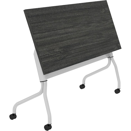 Newland Flip-Top Training Table, 24" L x 60" W x 29-1/2" H, Dark Brown Dufferin Supply