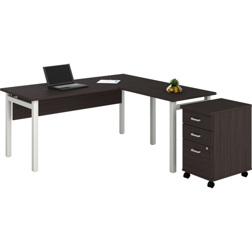 Newland "L" Shaped Desk with Pedestal Dufferin Supply