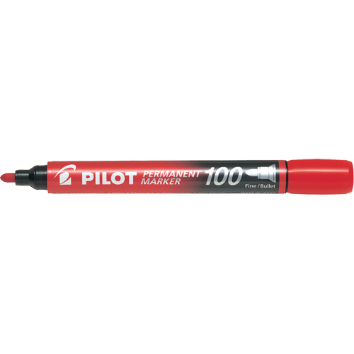 Series 100 Permanent Marker, Bullet, Red Dufferin Supply