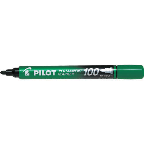 Series 100 Permanent Marker, Bullet, Green Dufferin Supply