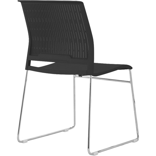 Chaises empilables, Polypropyl&egrave;ne, Hauteur 32-3/8", Capacit&eacute; 250 lb, Noir Dufferin Supply