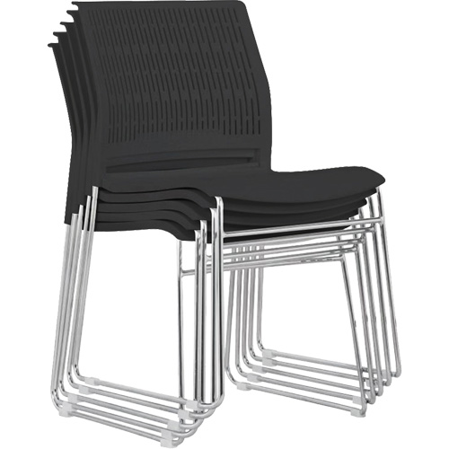 Chaises empilables, Polypropyl&egrave;ne, Hauteur 32-3/8", Capacit&eacute; 250 lb, Noir Dufferin Supply