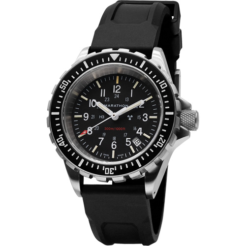 Large Diver's Quartz Watch, Digital, Battery Operated, 41 mm, Black Dufferin Supply