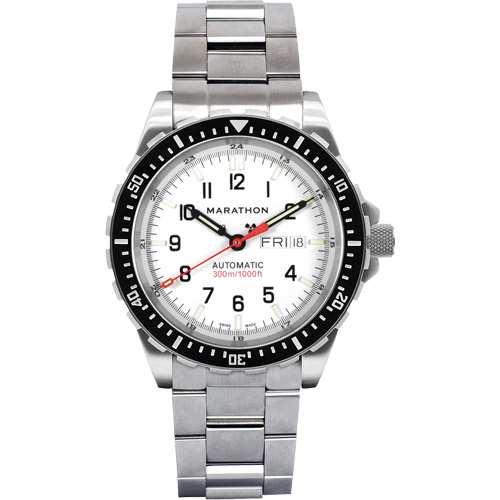 Tr&egrave;s grande montre automatique &eacute;dition arctique avec jour/date avec bracelet en acier inoxydable, Num&eacute;rique, &agrave; piles, 46 mm, Argent Dufferin Supply