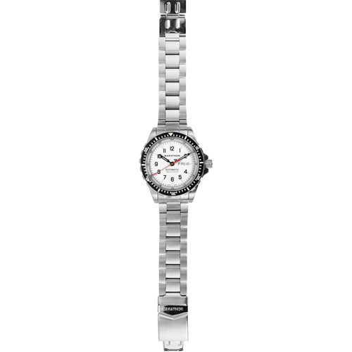 Tr&egrave;s grande montre automatique &eacute;dition arctique avec jour/date avec bracelet en acier inoxydable, Num&eacute;rique, &agrave; piles, 46 mm, Argent Dufferin Supply