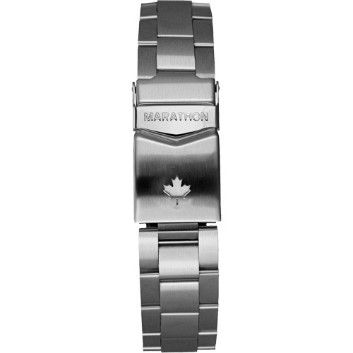 Grande montre automatique de plong&eacute;e avec feuille d'&eacute;rable gris et bracelet en acier inoxydable, Num&eacute;rique, &agrave; piles, 41 mm, Argent Dufferin Supply