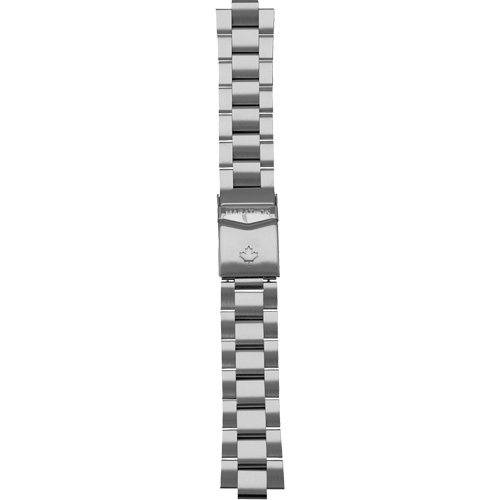 Grande montre automatique de plong&eacute;e avec feuille d'&eacute;rable gris et bracelet en acier inoxydable, Num&eacute;rique, &agrave; piles, 41 mm, Argent Dufferin Supply