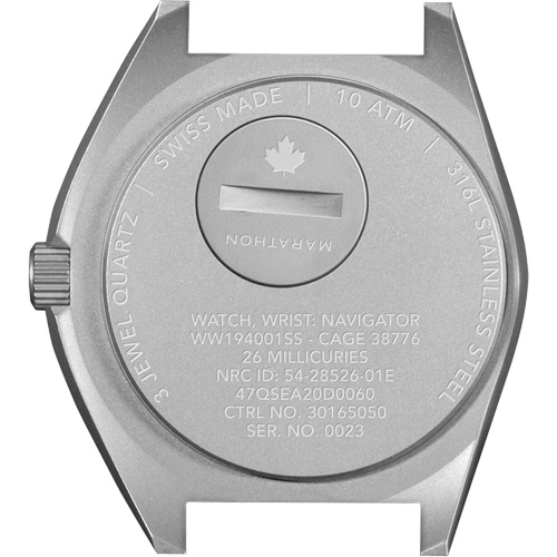 Montre Steel Navigator sur ensemble bracelet en caoutchouc noir de trois morceaux, Num&eacute;rique, &agrave; piles, 41 mm, Noir Dufferin Supply