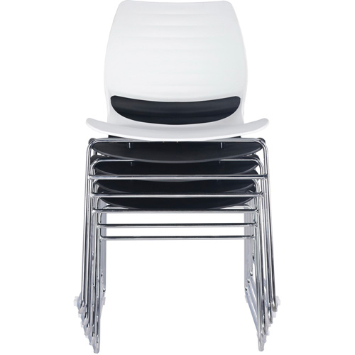 Chaises empilables, Polypropyl&egrave;ne, Hauteur 32", Capacit&eacute; 250 lb, Noir Dufferin Supply