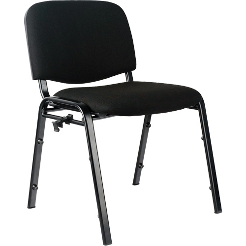 Chaises empilables, Tissu, Hauteur 32", Capacit&eacute; 250 lb, Noir Dufferin Supply