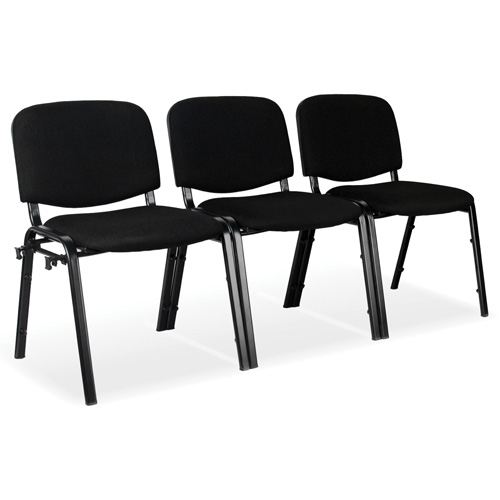 Chaises empilables, Tissu, Hauteur 32", Capacit&eacute; 250 lb, Noir Dufferin Supply