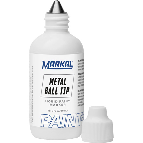 Paint-Riter&reg; Metal Ball Tip, Liquid, White Dufferin Supply