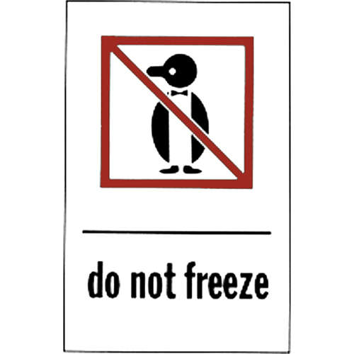 &eacute;tiquettes pour traitement sp&eacute;cial Do Not Freeze, 6" lo x 4" la, Rouge/blanc Dufferin Supply
