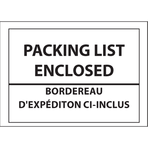 Pochettes pour bordereau d'exp&eacute;dition, 4" lo x 5" la, Style Insertion par l'arri&egrave;re Dufferin Supply
