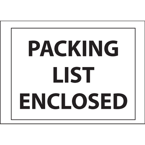 Packing List Envelopes, 4" L x 5" W, Backloading Style Dufferin Supply
