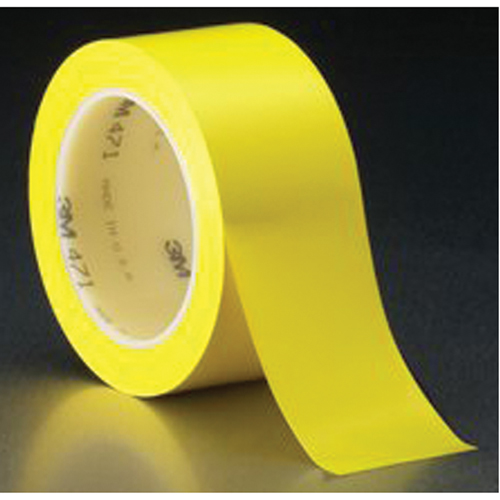 471 Vinyl Tape, 50.8 mm (2") W x 32.9 m (108') L, 5.3 mils, Yellow Dufferin Supply