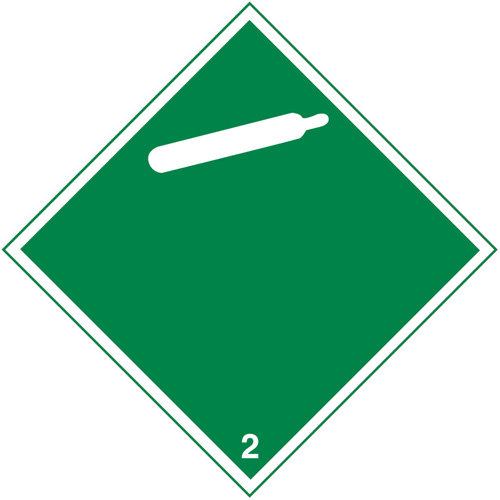 TDG Shipping Labels, Class 2, Gases, Paper Dufferin Supply