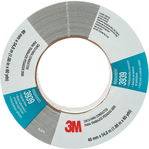 3939 Duct Tape, 9 mils, Silver, 48 mm (2") x 55 m (180') Dufferin Supply