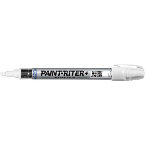 Paint-Riter&reg;+ Detergent Removable Paint Marker, Liquid, White Dufferin Supply