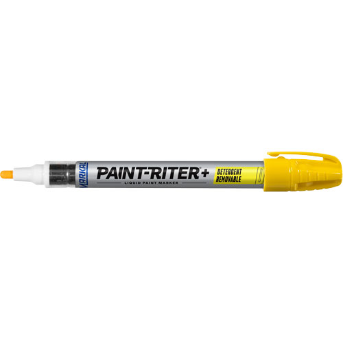 Marqueur &agrave; peinture nettoyable au d&eacute;tergent Paint-Riter+, Liquide, Jaune Dufferin Supply