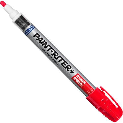 Paint-Riter&reg;+ Detergent Removable Paint Marker, Liquid, Red Dufferin Supply
