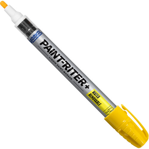 Paint-Riter&reg;+ Water Removable Paint Marker, Liquid, Yellow Dufferin Supply