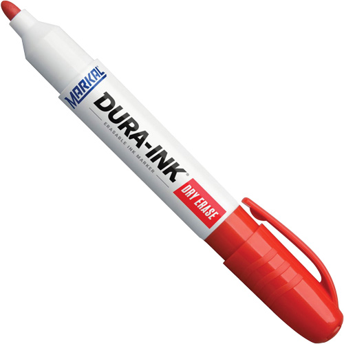 Marqueurs &agrave; essuyage &agrave; sec Dura-Ink, Rouge, Pointe Ronde Dufferin Supply
