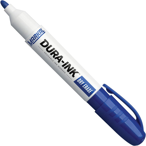 Marqueurs &agrave; essuyage &agrave; sec Dura-Ink, Bleu, Pointe Ronde Dufferin Supply