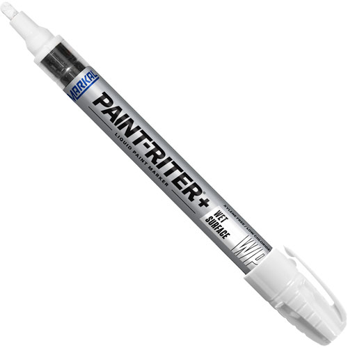 Marqueur &agrave; peinture pour surfaces humides Paint-Riter+, Liquide, Blanc Dufferin Supply