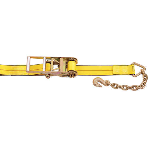 Ratchet Straps, Chain Anchor, 3" W x 30' L, 5400 lbs. (2450 kg) Working Load Limit Dufferin Supply