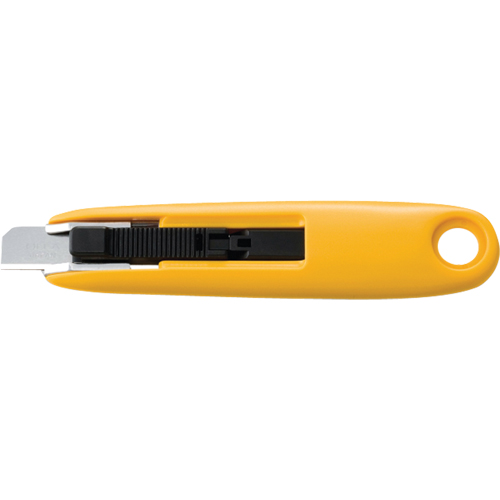 Couteau de s&eacute;curit&eacute; compact autor&eacute;tractable, 11 mm, Acier au carbone, Prise en Plastique Dufferin Supply