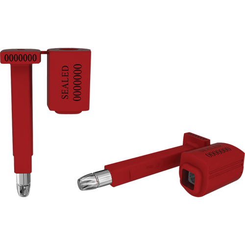 High Security Locktainer Security Seals, 3-1/4", Metal, Bolt Seal Dufferin Supply