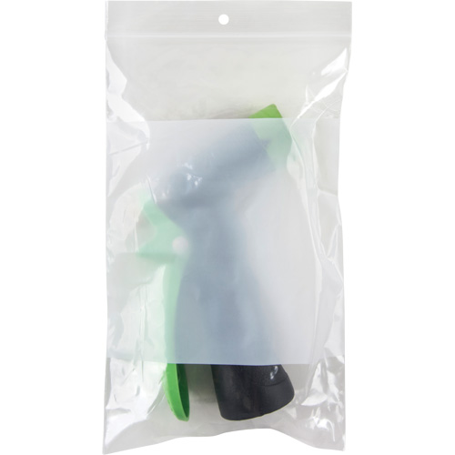 White Block Poly Bags, Reclosable, 8" x 5", 2 mils Dufferin Supply