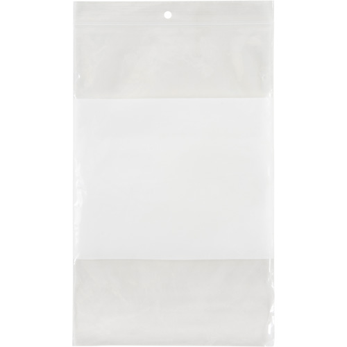 Sacs en poly avec espace inscriptible blanc, Refermable, 9" x 6", 2 mils Dufferin Supply