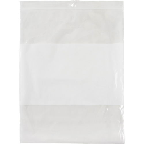 Sacs en poly avec espace inscriptible blanc, Refermable, 10" x 8", 2 mils Dufferin Supply