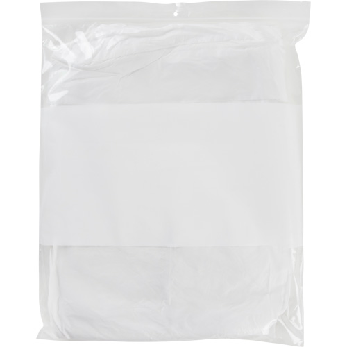 Sacs en poly avec espace inscriptible blanc, Refermable, 15" x 12", 2 mils Dufferin Supply