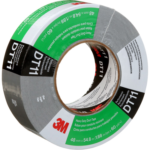 DT11 Heavy-Duty Duct Tape, 11 mils, Silver, 48 mm (2") x 55 m (180') Dufferin Supply