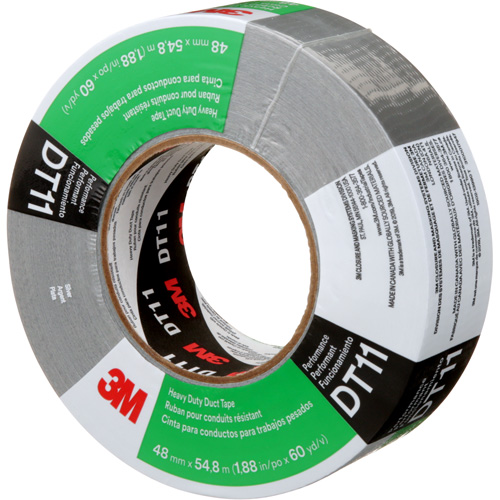 DT11 Heavy-Duty Duct Tape, 11 mils, Silver, 48 mm (2") x 55 m (180') Dufferin Supply