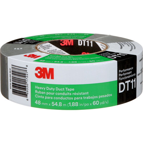 DT11 Heavy-Duty Duct Tape, 11 mils, Silver, 48 mm (2") x 55 m (180') Dufferin Supply