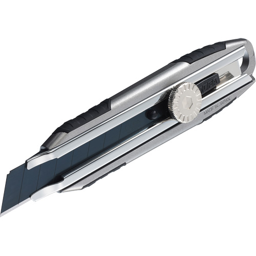 Couteau avec verrou &agrave; cliquet, 18 mm, Acier au carbone, Robuste, Prise en Aluminium Dufferin Supply