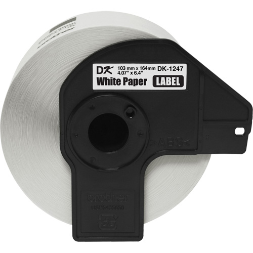 Large Die-Cut Shipping Labels, 4" W x 6-2/5" L, White Dufferin Supply